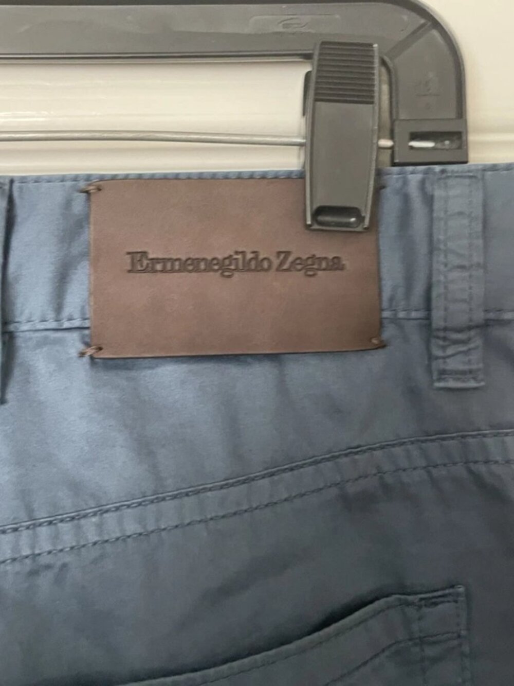 Ermenegildo Zegna Men’s Pants Size 33 100% Authentic Made In Italy Mid-Blue - Picture 2 of 6